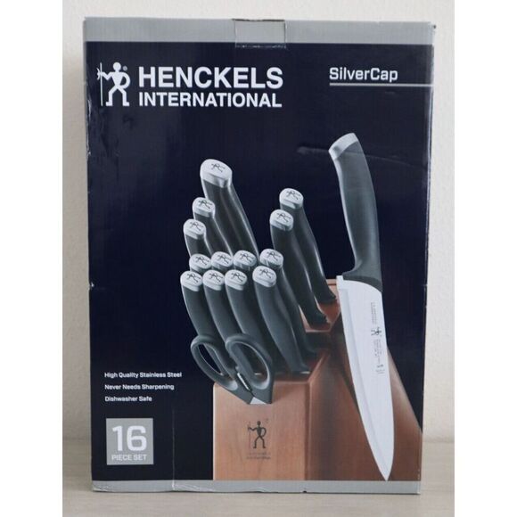 Henckels International SilverCap 16-Piece Knife Block Set - Brown - Picture 4 of 5